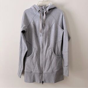 Athleta Full Zip Hooded Jacket Small Grey